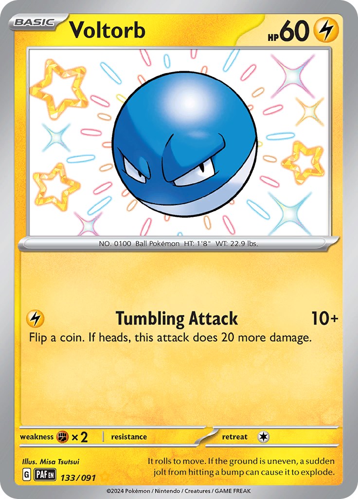 Voltorb (133/091) [Scarlet & Violet: Paldean Fates] | Good Games Cannington
