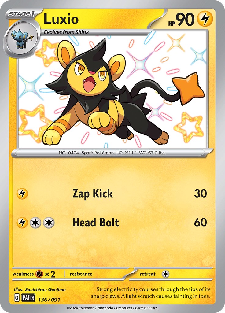 Luxio (136/091) [Scarlet & Violet: Paldean Fates] | Good Games Cannington