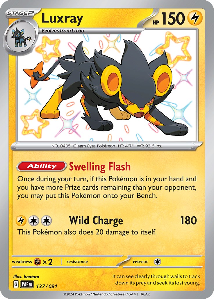 Luxray (137/091) [Scarlet & Violet: Paldean Fates] | Good Games Cannington