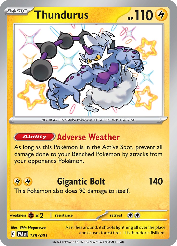 Thundurus (139/091) [Scarlet & Violet: Paldean Fates] | Good Games Cannington
