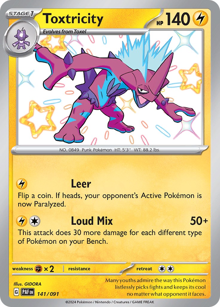 Toxtricity (141/091) [Scarlet & Violet: Paldean Fates] | Good Games Cannington