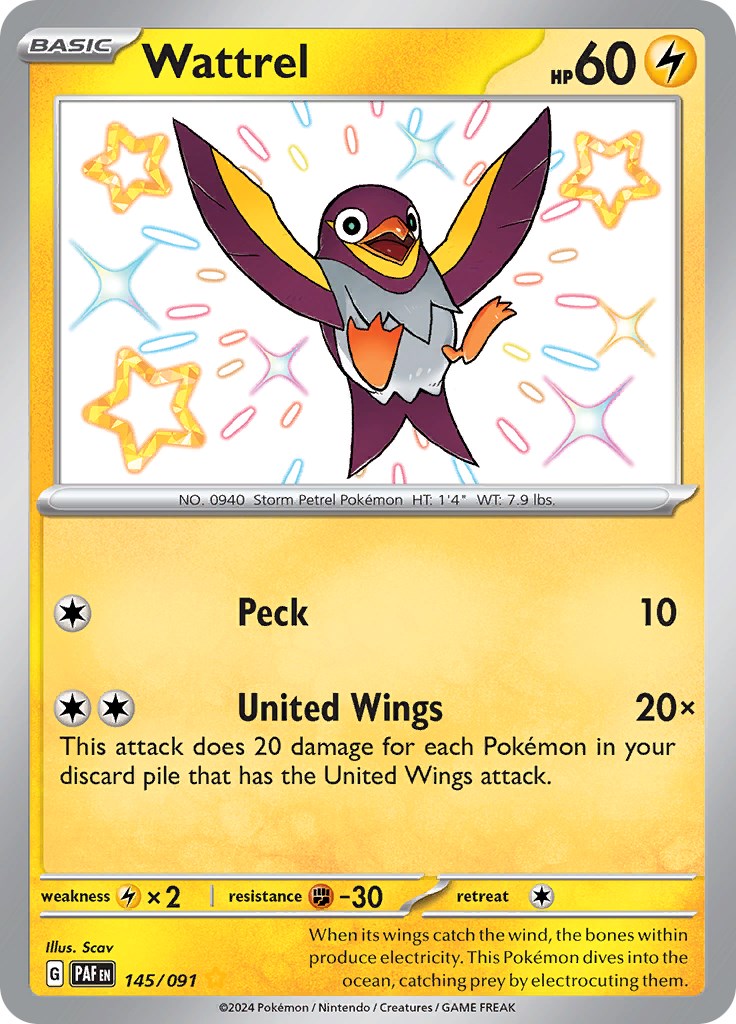 Wattrel (145/091) [Scarlet & Violet: Paldean Fates] | Good Games Cannington