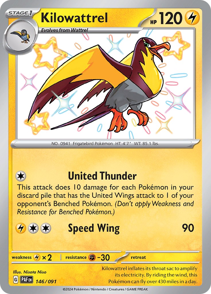 Kilowattrel (146/091) [Scarlet & Violet: Paldean Fates] | Good Games Cannington