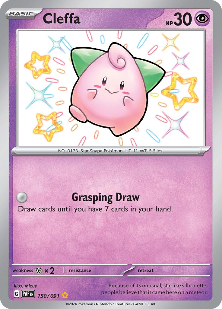 Cleffa (150/091) [Scarlet & Violet: Paldean Fates] | Good Games Cannington