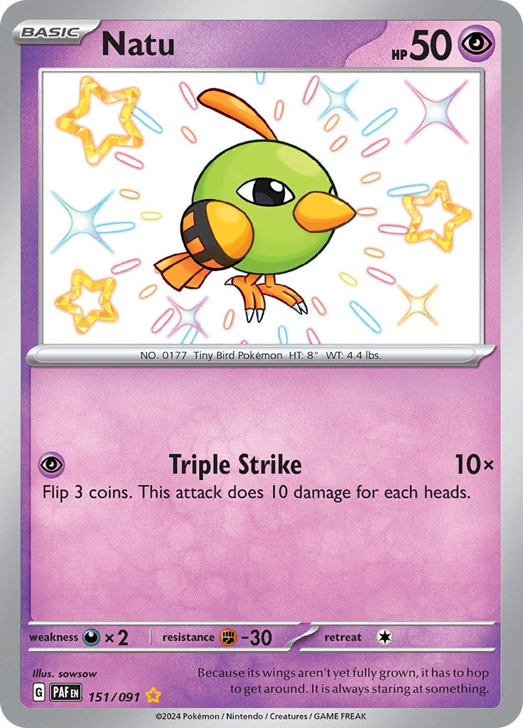 Natu (151/091) [Scarlet & Violet: Paldean Fates] | Good Games Cannington