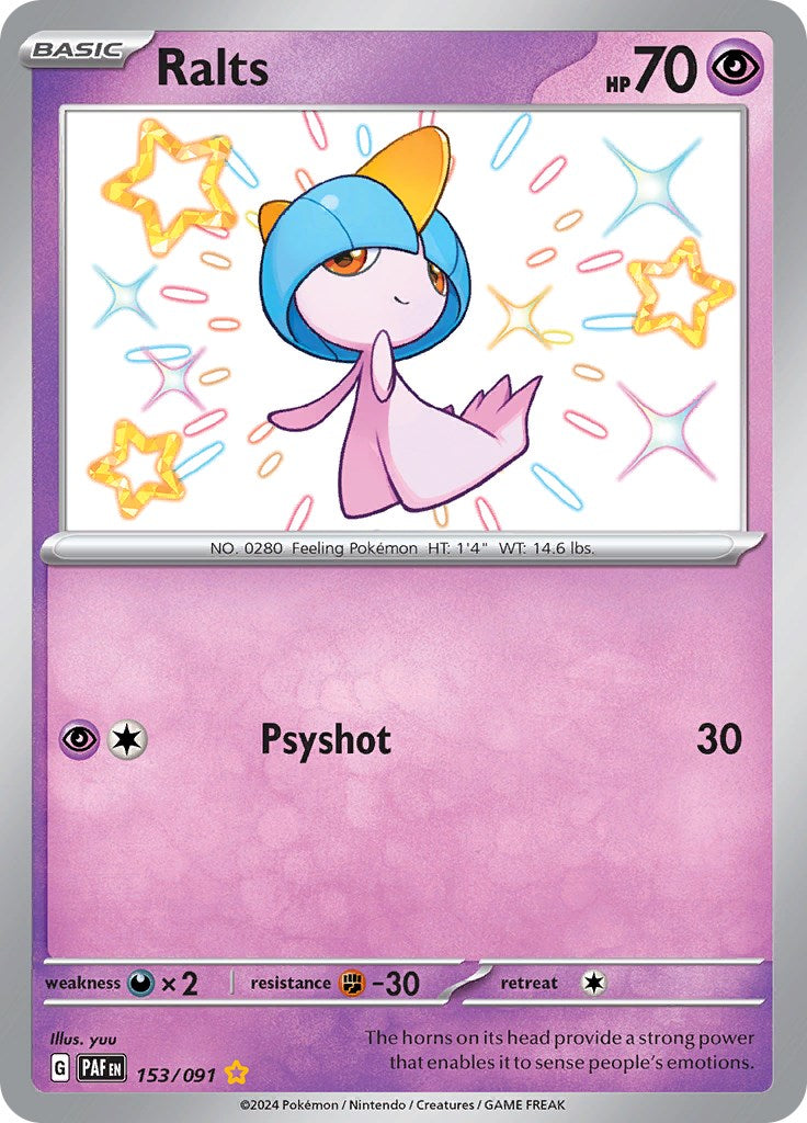 Ralts (153/091) [Scarlet & Violet: Paldean Fates] | Good Games Cannington