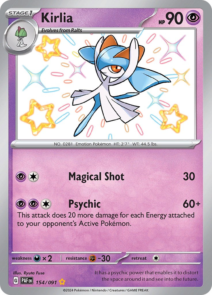 Kirlia (154/091) [Scarlet & Violet: Paldean Fates] | Good Games Cannington