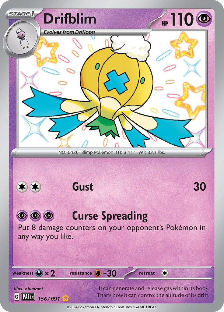 Drifblim (156/091) [Scarlet & Violet: Paldean Fates] | Good Games Cannington