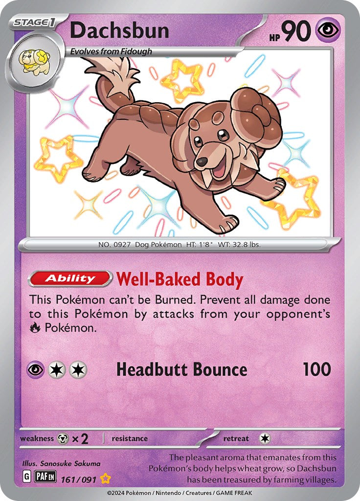 Dachsbun (161/091) [Scarlet & Violet: Paldean Fates] | Good Games Cannington