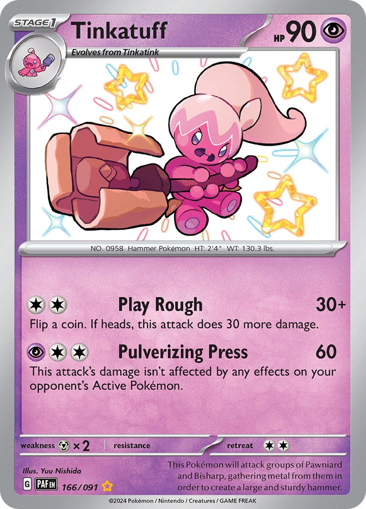 Tinkatuff (166/091) [Scarlet & Violet: Paldean Fates] | Good Games Cannington