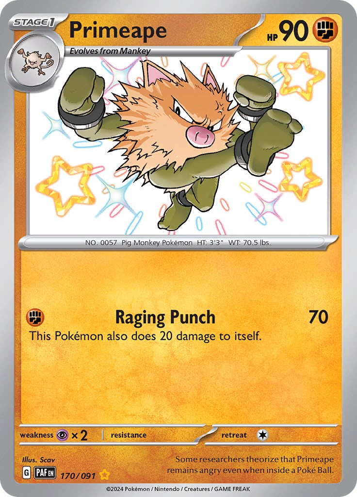 Primeape (170/091) [Scarlet & Violet: Paldean Fates] | Good Games Cannington