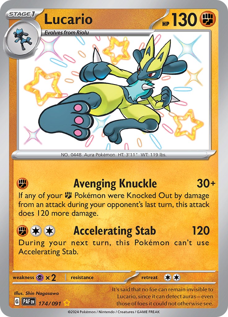 Lucario (174/091) [Scarlet & Violet: Paldean Fates] | Good Games Cannington