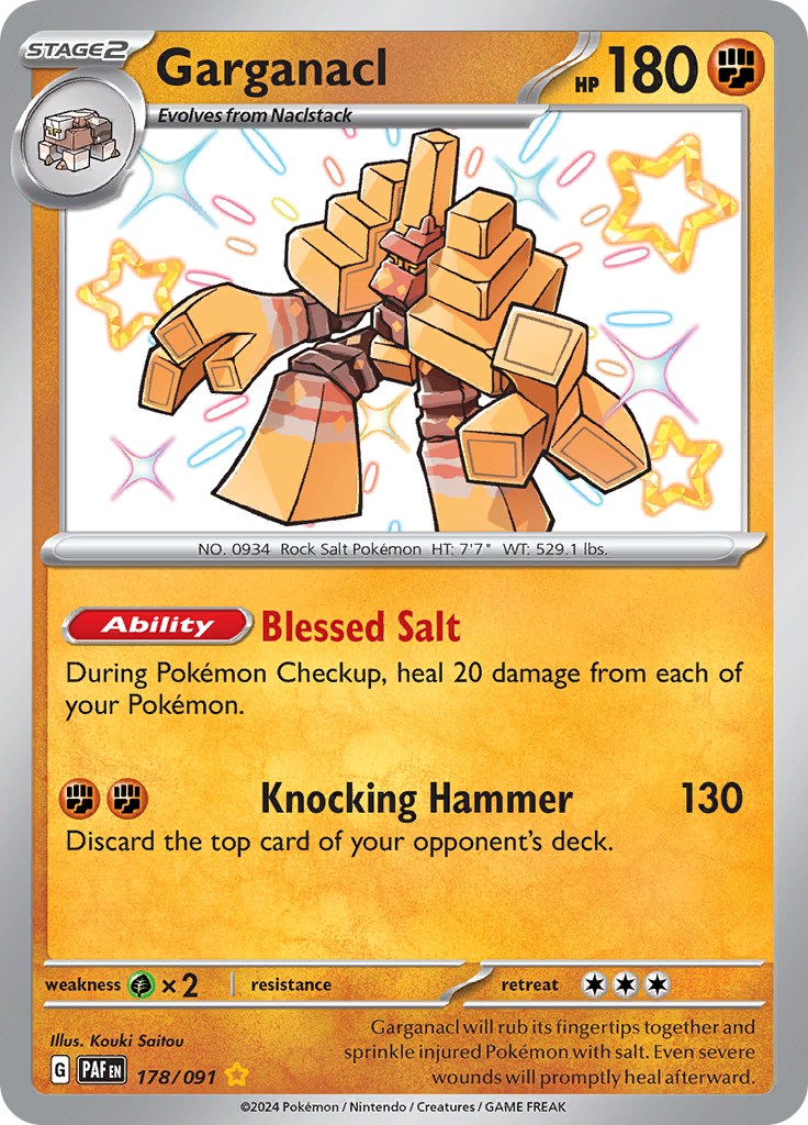 Garganacl (178/091) [Scarlet & Violet: Paldean Fates] | Good Games Cannington