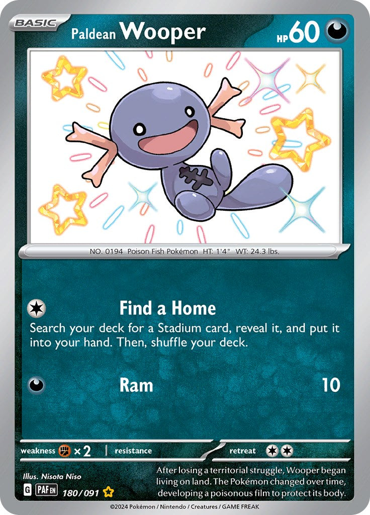 Paldean Wooper (180/091) [Scarlet & Violet: Paldean Fates] | Good Games Cannington