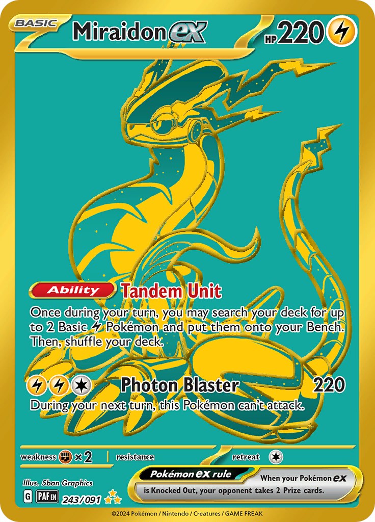 Miraidon ex (243/091) [Scarlet & Violet: Paldean Fates] | Good Games Cannington