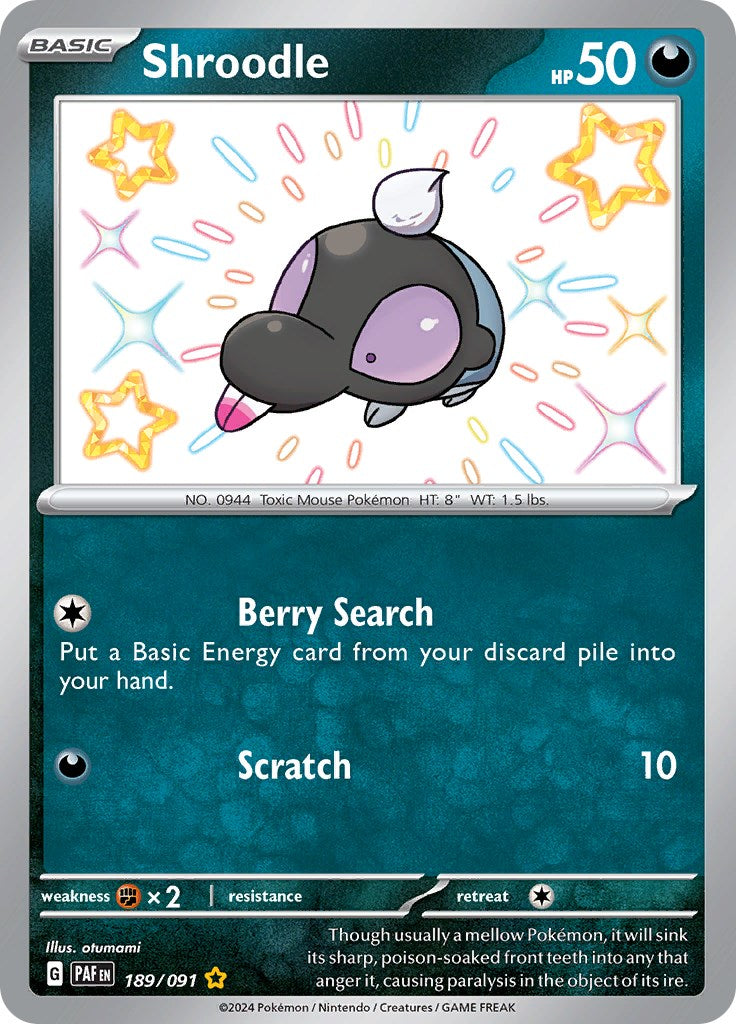 Shroodle (189/091) [Scarlet & Violet: Paldean Fates] | Good Games Cannington