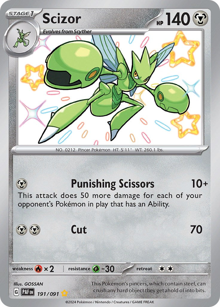 Scizor (191/091) [Scarlet & Violet: Paldean Fates] | Good Games Cannington