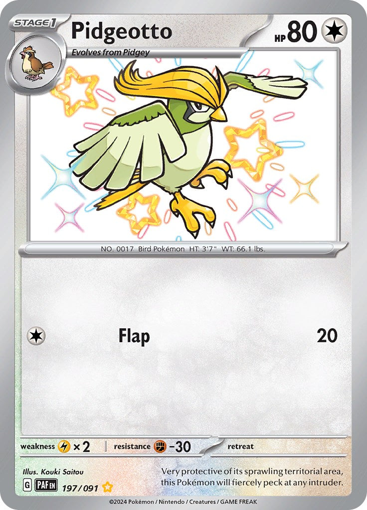 Pidgeotto (197/091) [Scarlet & Violet: Paldean Fates] | Good Games Cannington