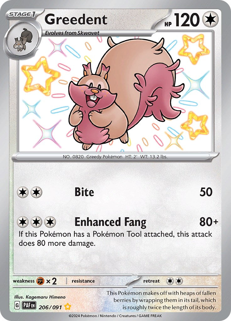 Greedent (206/091) [Scarlet & Violet: Paldean Fates] | Good Games Cannington