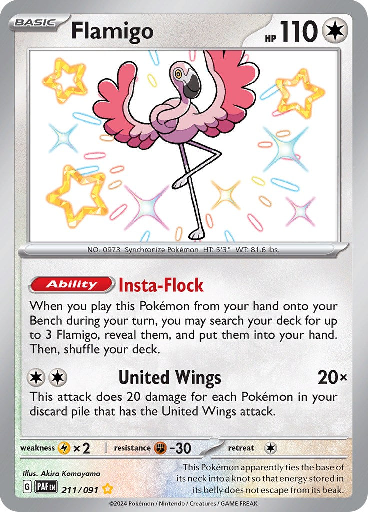 Flamigo (211/091) [Scarlet & Violet: Paldean Fates] | Good Games Cannington