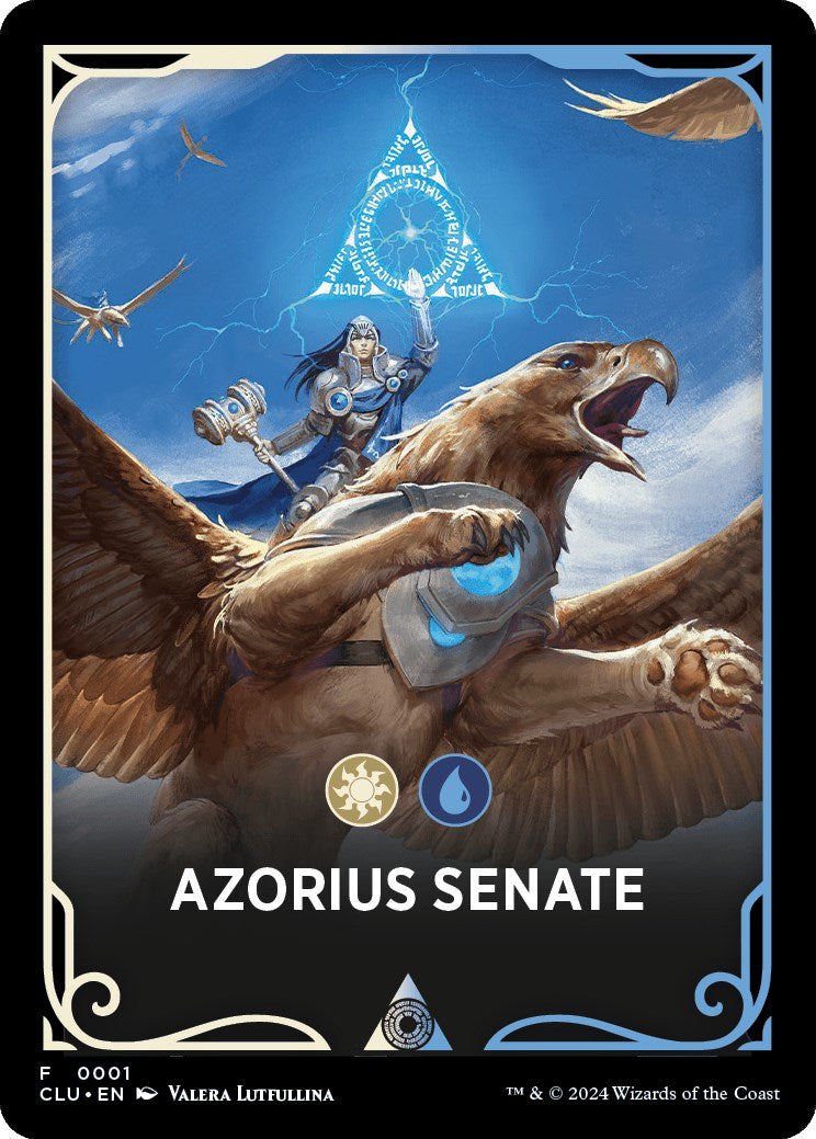 Azorius Senate Theme Card [Ravnica: Clue Edition Tokens] | Good Games Cannington