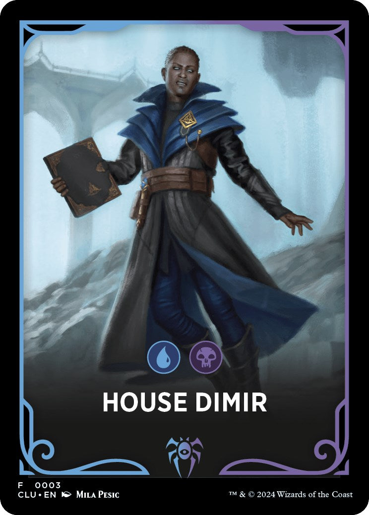 House Dimir Theme Card [Ravnica: Clue Edition Tokens] | Good Games Cannington