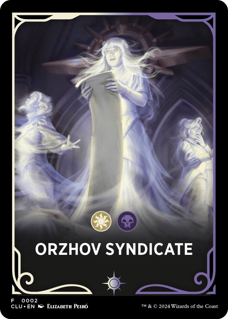Orzhov Syndicate Theme Card [Ravnica: Clue Edition Tokens] | Good Games Cannington