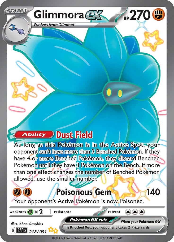 Glimmora ex (218/091) [Scarlet & Violet: Paldean Fates] | Good Games Cannington