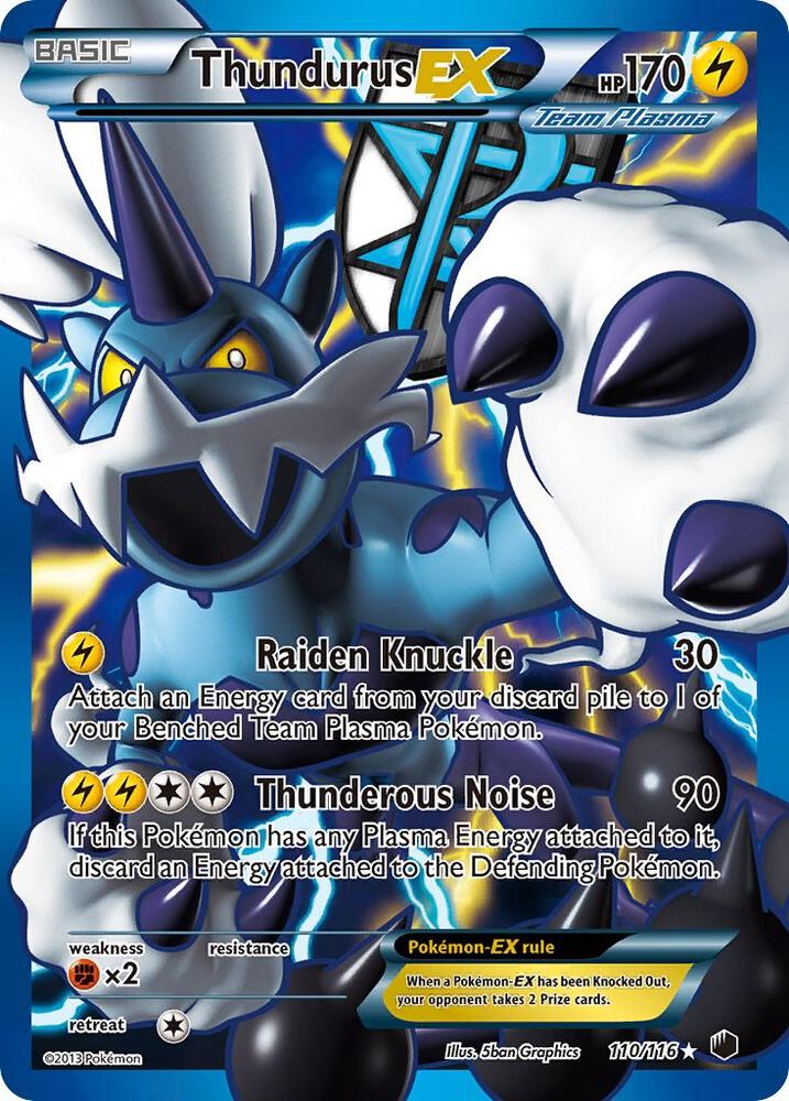 Thundurus EX Team Plasma 110/116 (Plasma Freeze)  - Holofoil | Good Games Cannington