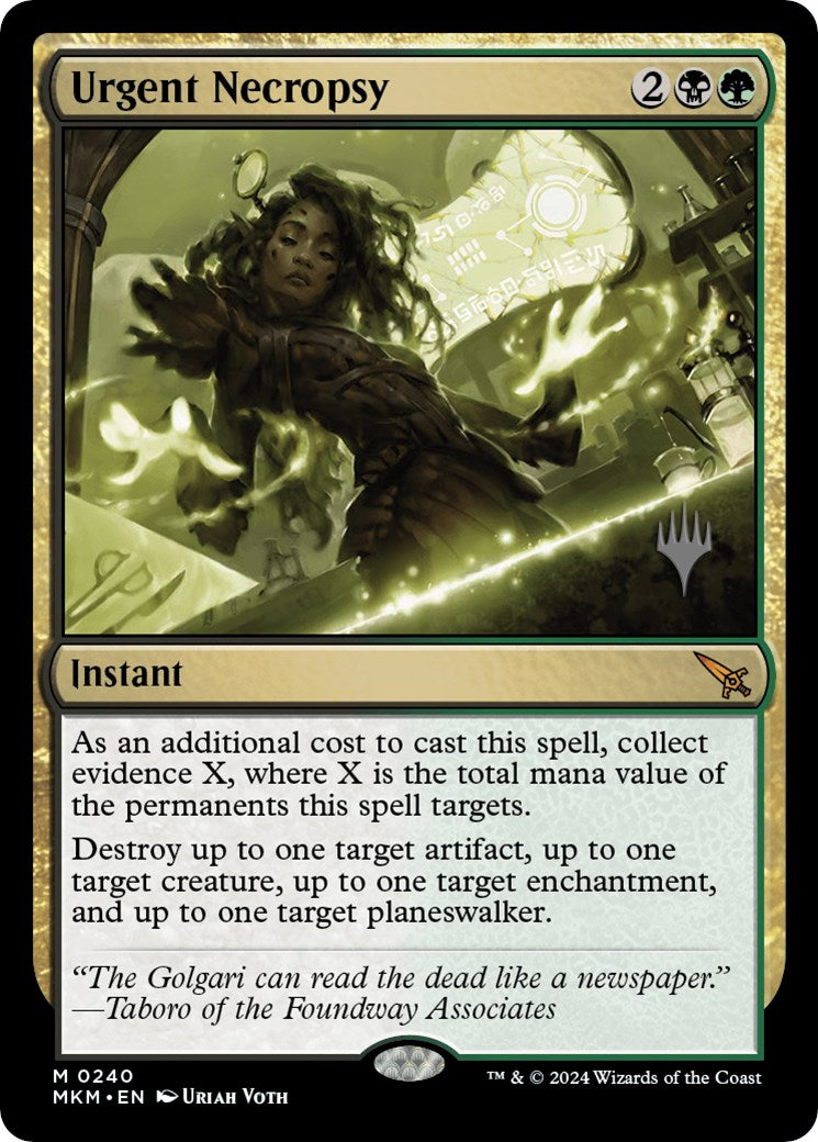 Urgent Necropsy (Promo Pack) [Murders at Karlov Manor Promos] | Good Games Cannington