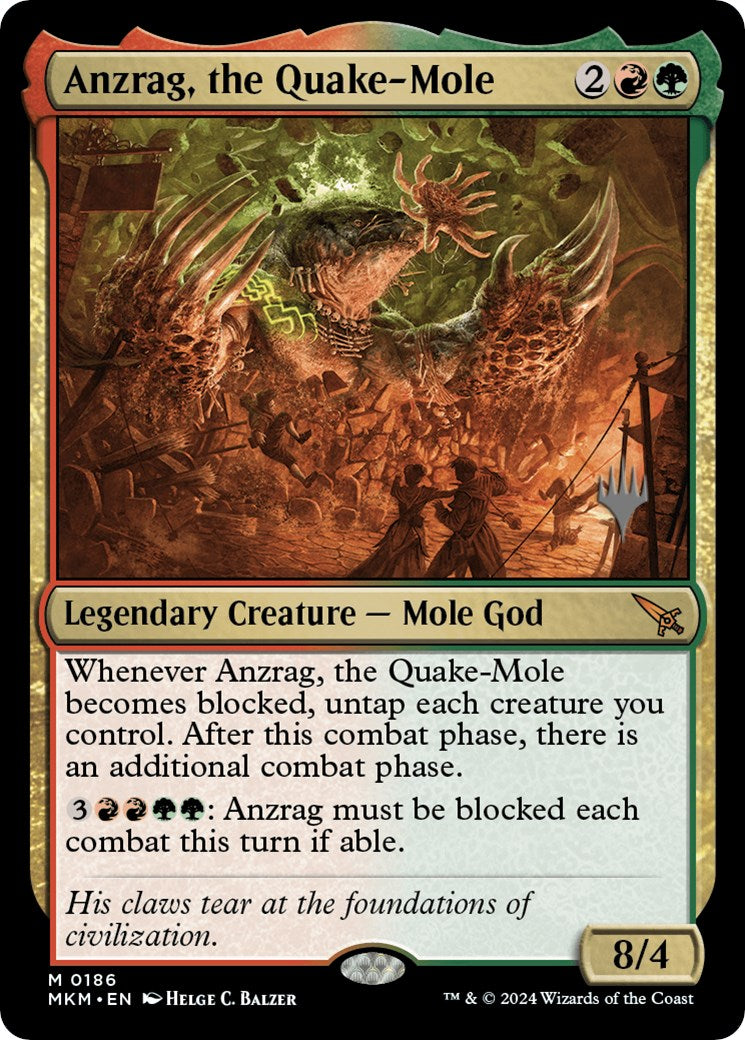 Anzrag, the Quake-Mole (Promo Pack) [Murders at Karlov Manor Promos] | Good Games Cannington