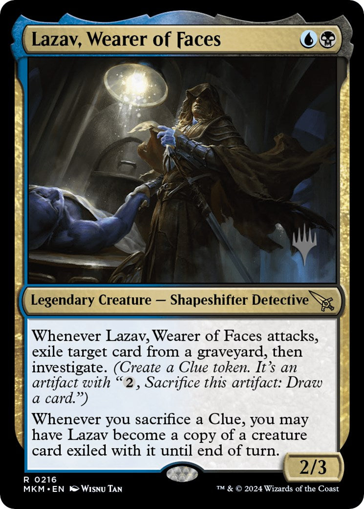 Lazav, Wearer of Faces (Promo Pack) [Murders at Karlov Manor Promos] | Good Games Cannington