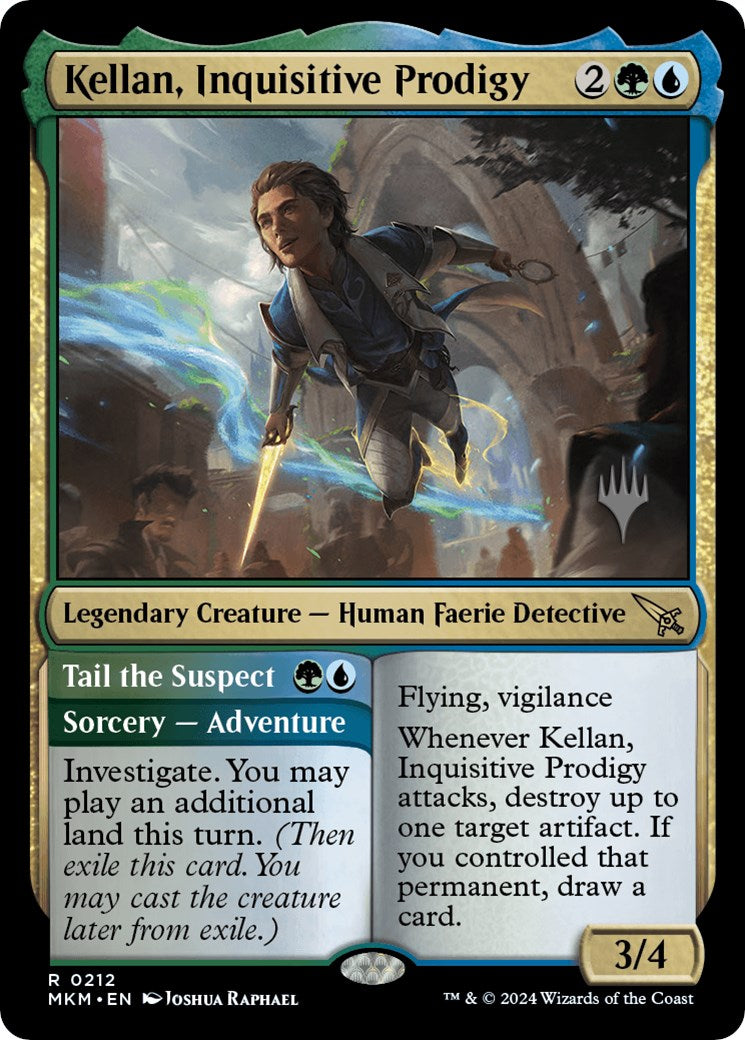 Kellan, Inquisitive Prodigy // Tail the Suspect (Promo Pack) [Murders at Karlov Manor Promos] | Good Games Cannington