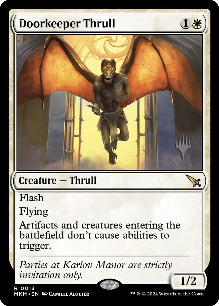 Doorkeeper Thrull (Promo Pack) [Murders at Karlov Manor Promos] | Good Games Cannington