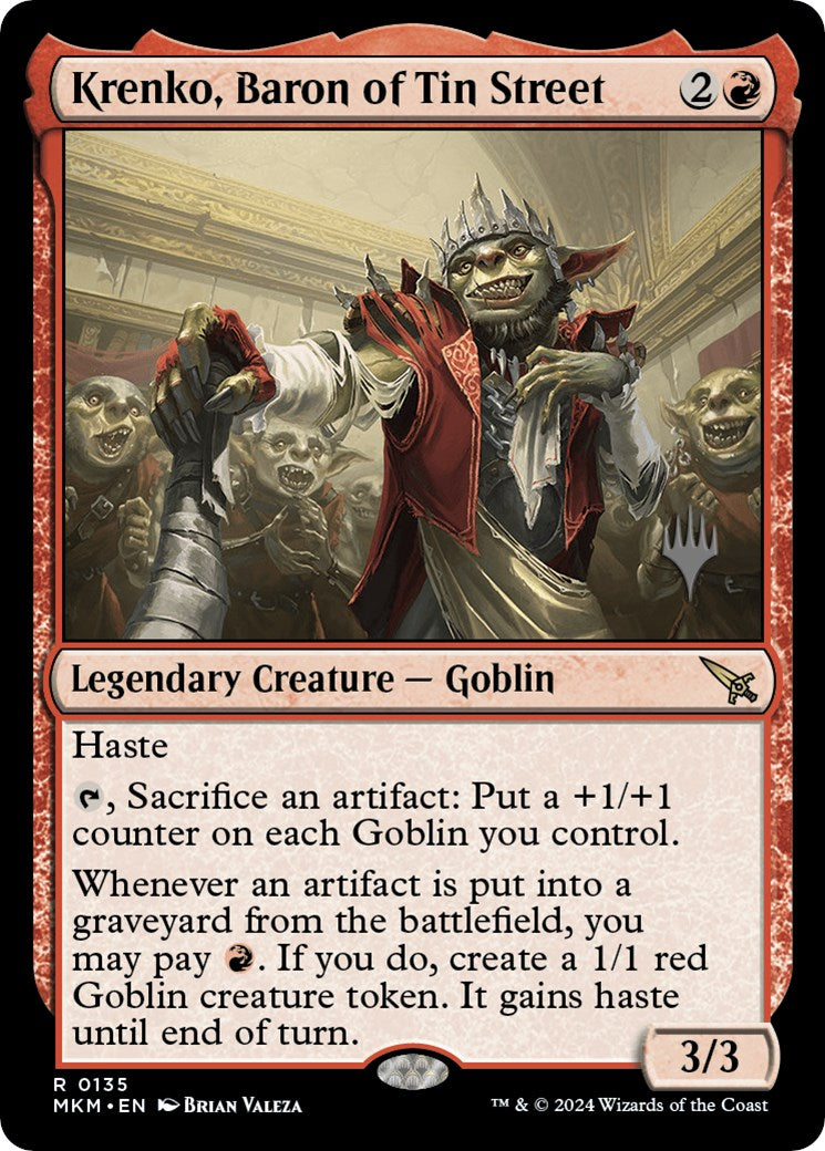 Krenko, Baron of Tin Street (Promo Pack) [Murders at Karlov Manor Promos] | Good Games Cannington