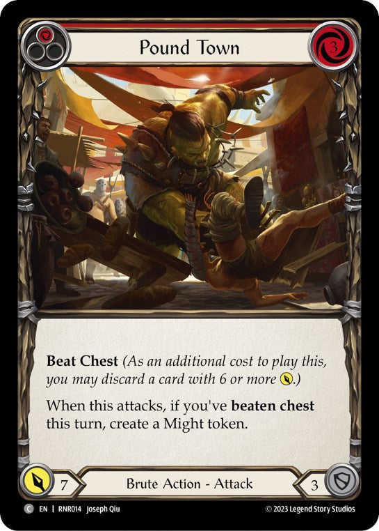 Pound Town (Red) [RNR014] (Rhinar Hero Deck) | Good Games Cannington