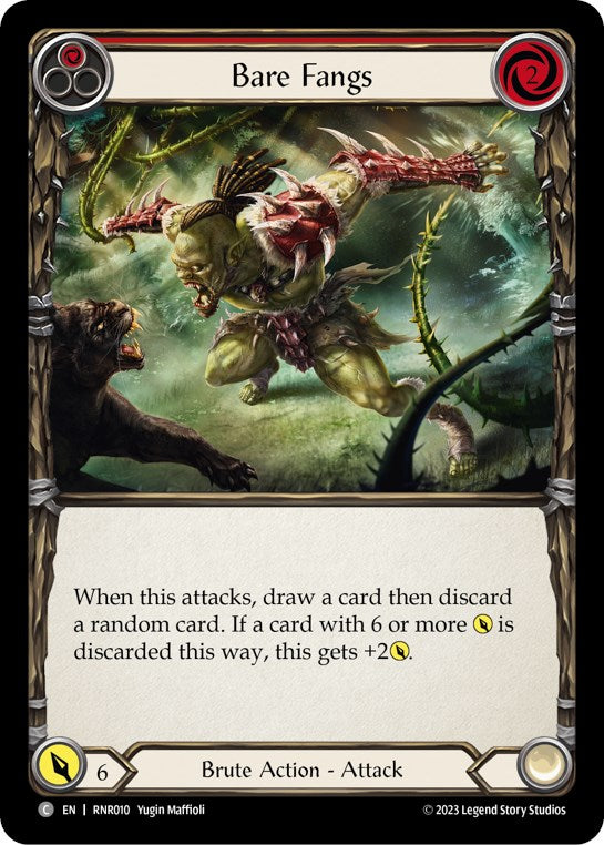 Bare Fangs (Red) [RNR010] (Rhinar Hero Deck) | Good Games Cannington