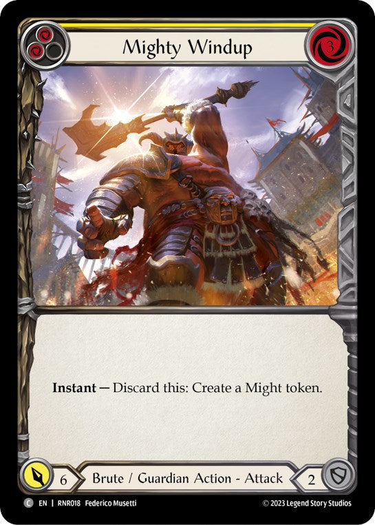 Mighty Windup (Yellow) [RNR018] (Rhinar Hero Deck) | Good Games Cannington