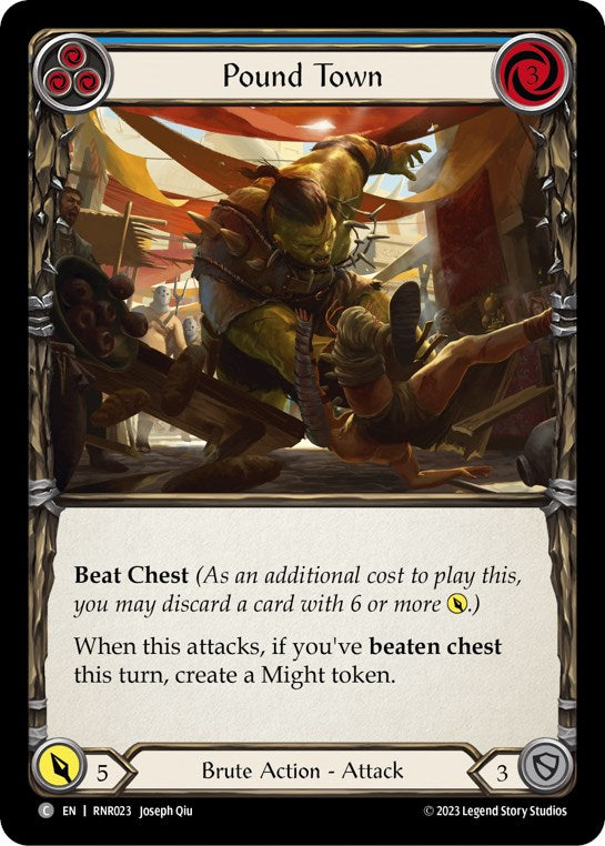 Pound Town (Blue) [RNR023] (Rhinar Hero Deck) | Good Games Cannington