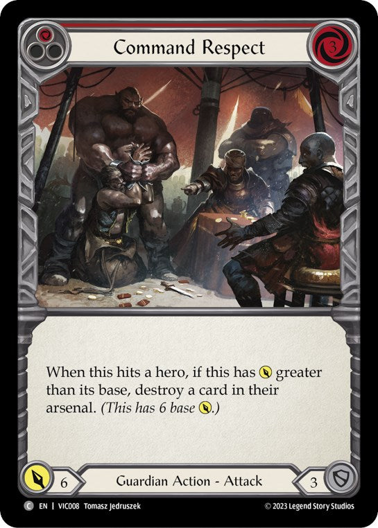 Command Respect (Red) [VIC008] (Heavy Hitters Victor Blitz Deck) | Good Games Cannington
