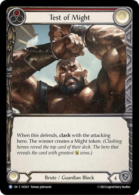 Test of Might (Red) [VIC012] (Heavy Hitters Victor Blitz Deck) | Good Games Cannington
