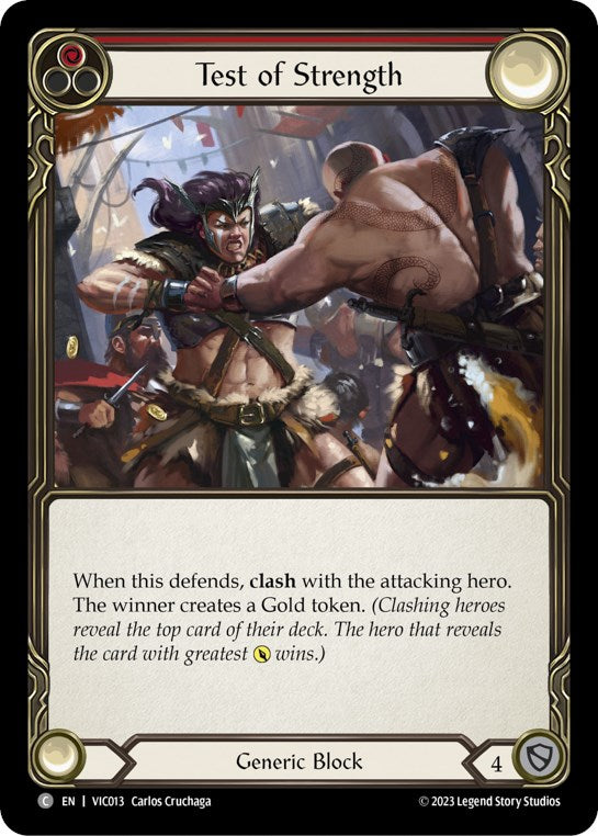 Test of Strength (Red) [VIC013] (Heavy Hitters Victor Blitz Deck) | Good Games Cannington