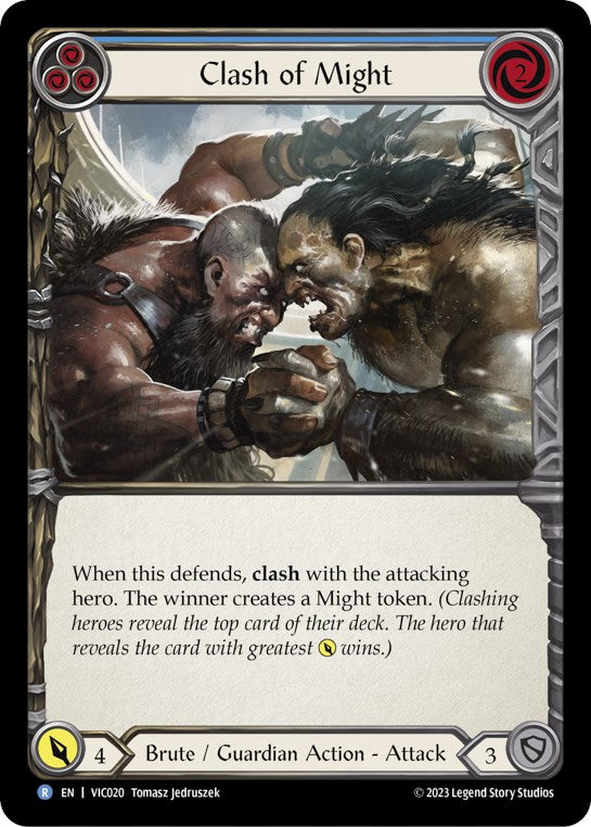 Clash of Might (Blue) [VIC020] (Heavy Hitters Victor Blitz Deck) | Good Games Cannington