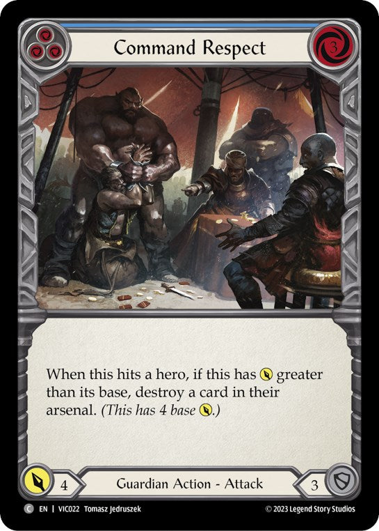 Command Respect (Blue) [VIC022] (Heavy Hitters Victor Blitz Deck) | Good Games Cannington