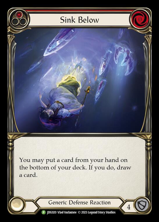 Sink Below (Red) [JDG020] (Promo)  Cold Foil | Good Games Cannington