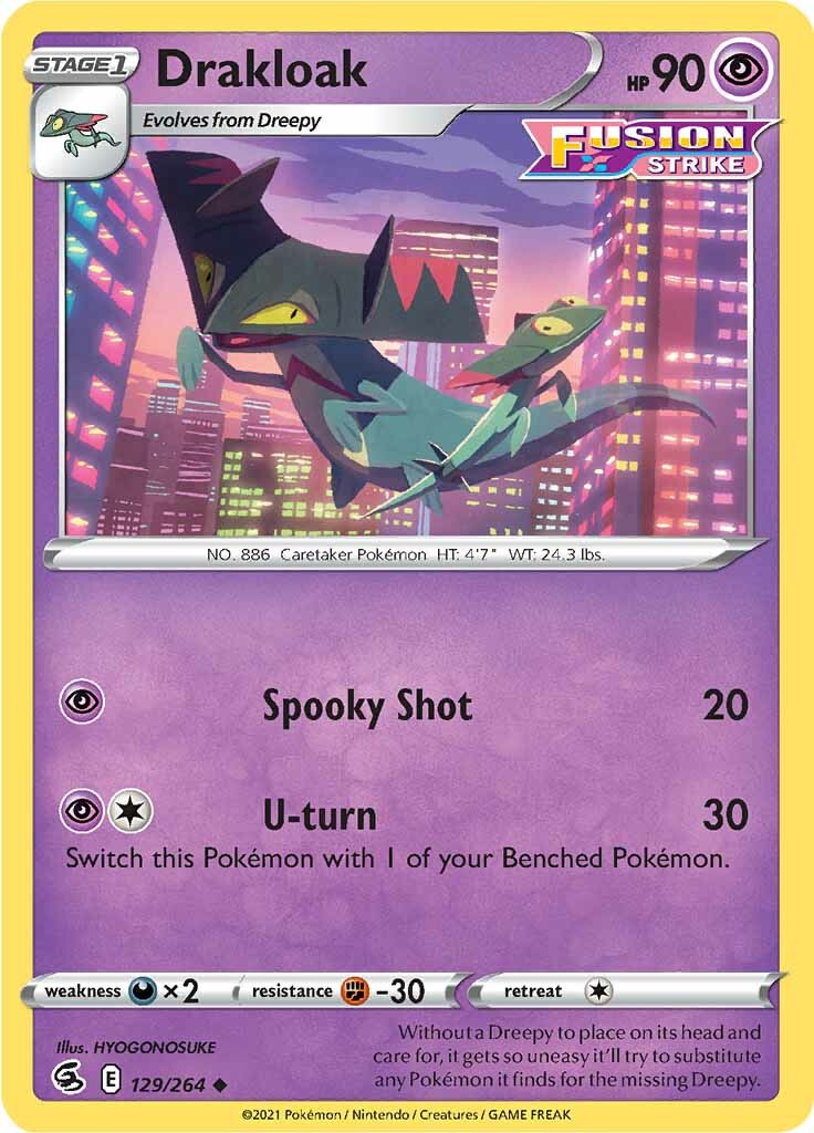 Drakloak (129/264) [Sword & Shield: Fusion Strike] | Good Games Cannington