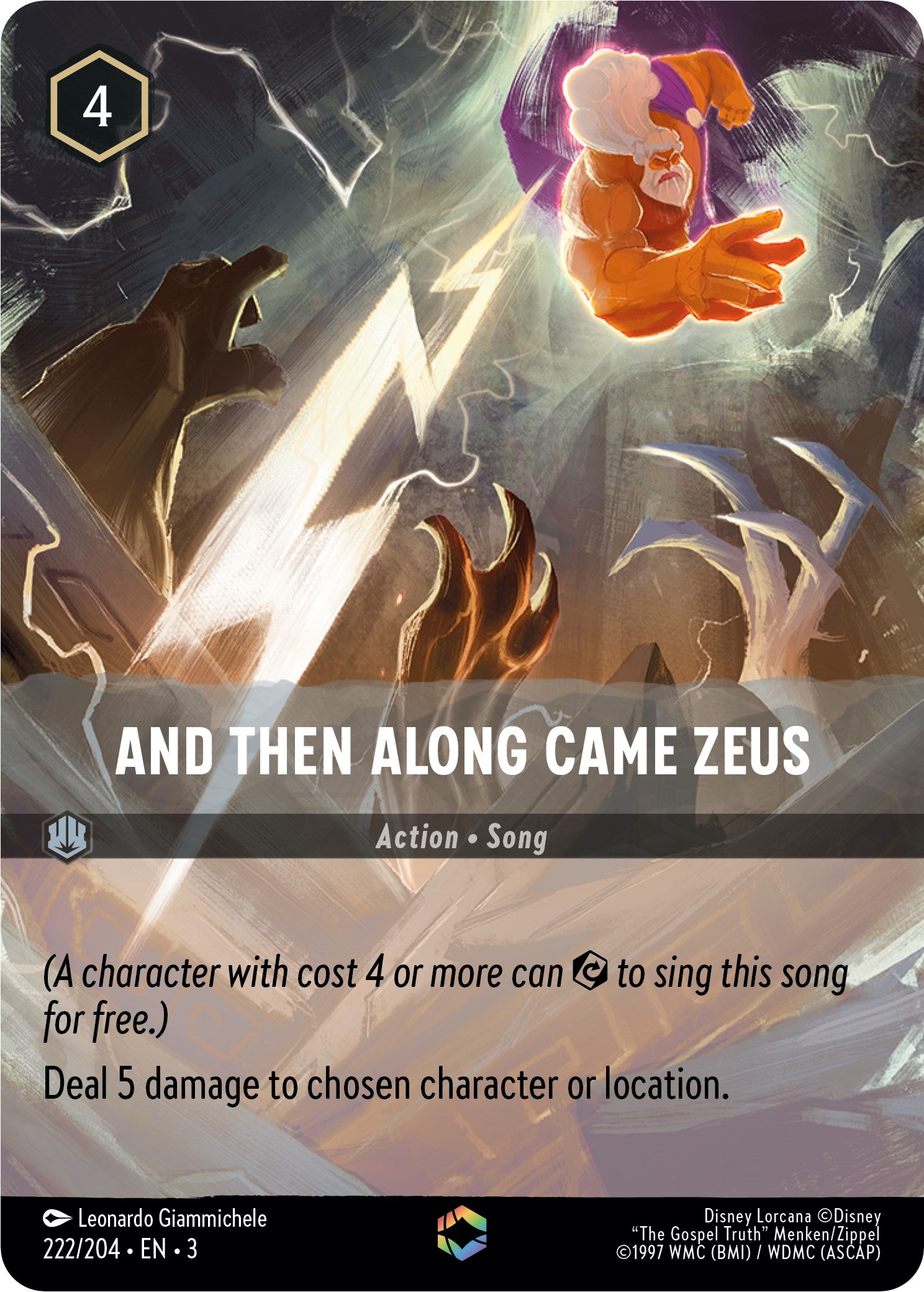 And Then Along Came Zeus (Enchanted) (222/204) [Into the Inklands] | Good Games Cannington