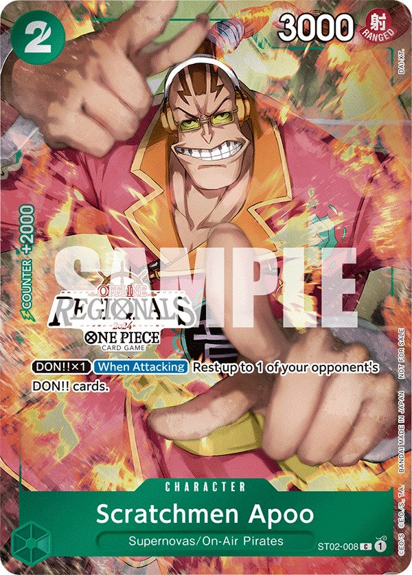 Scratchmen Apoo (Offline Regional 2024) [Participant] [One Piece Promotion Cards] | Good Games Cannington