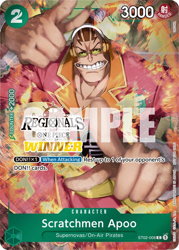 Scratchmen Apoo (Offline Regional 2024) [Winner] [One Piece Promotion Cards] | Good Games Cannington
