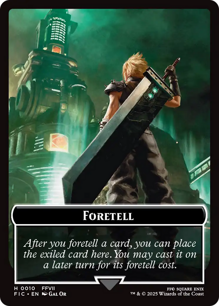 Foretell // Treasure Double-Sided Token [FINAL FANTASY Commander Tokens] | Good Games Cannington